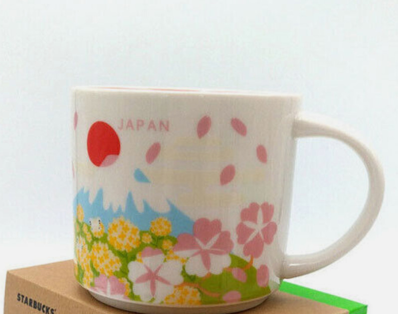 2023 Japan Four Seasons Starbucks You Are Here Fujiyama YAH City Coffee 14oz Mug