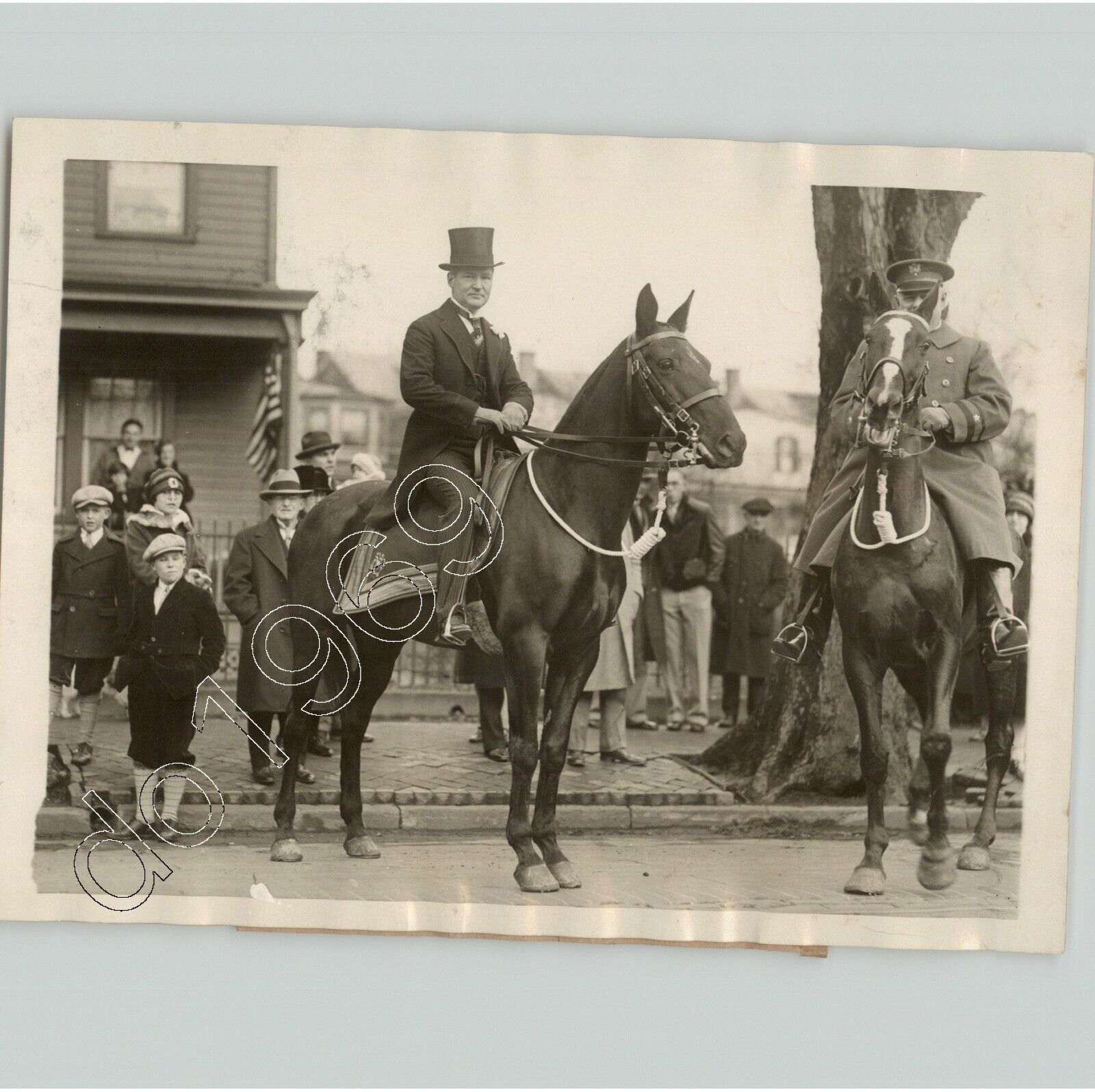Gov. HENRY MOORE on Horse in TRENTON, New Jersey 1926 Press Photo US