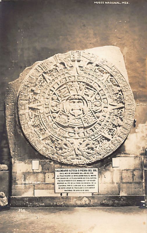 CIUDAD DE MÉXICO - Calendario Azteca - Piedra del Sol - REAL PHOTO - Ed. descono