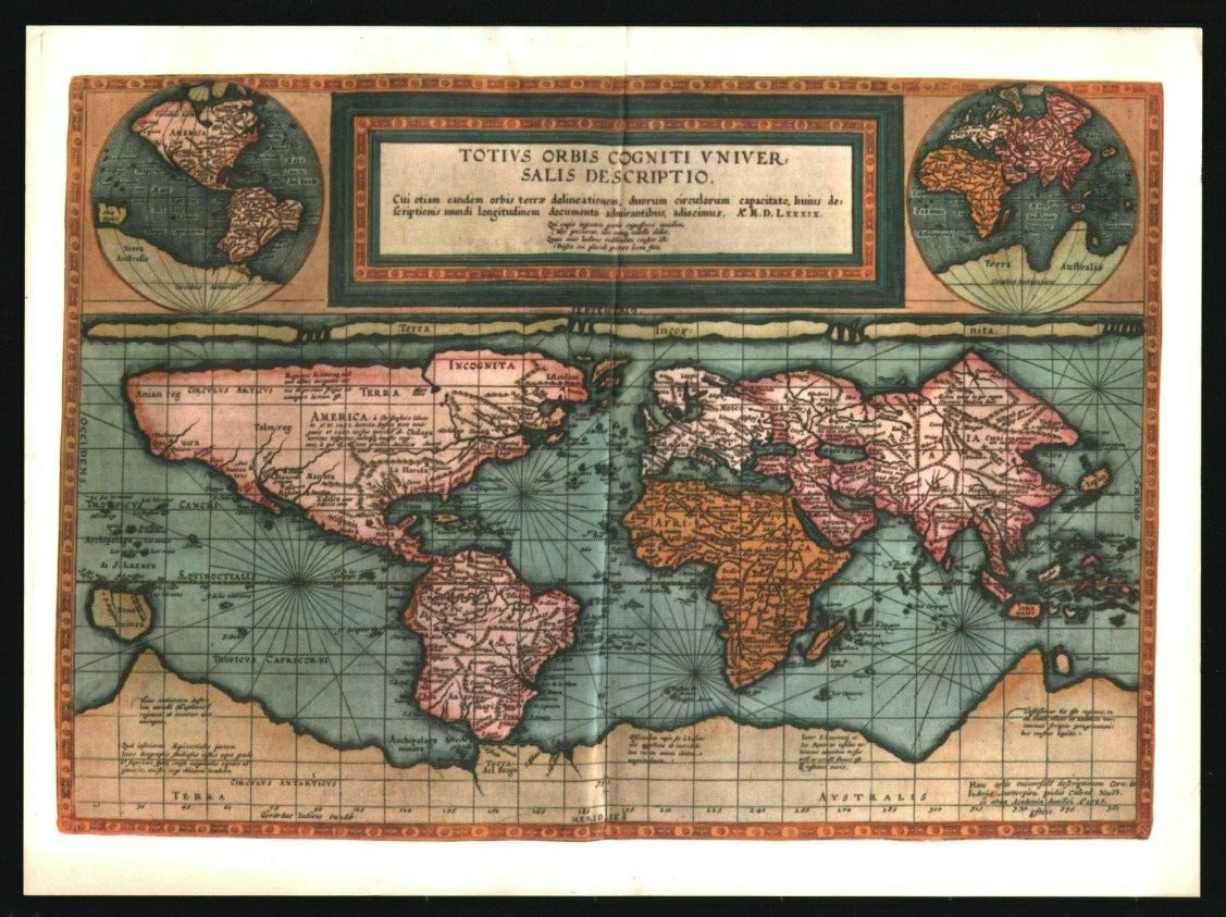 16th Century Map of The World 8.5\