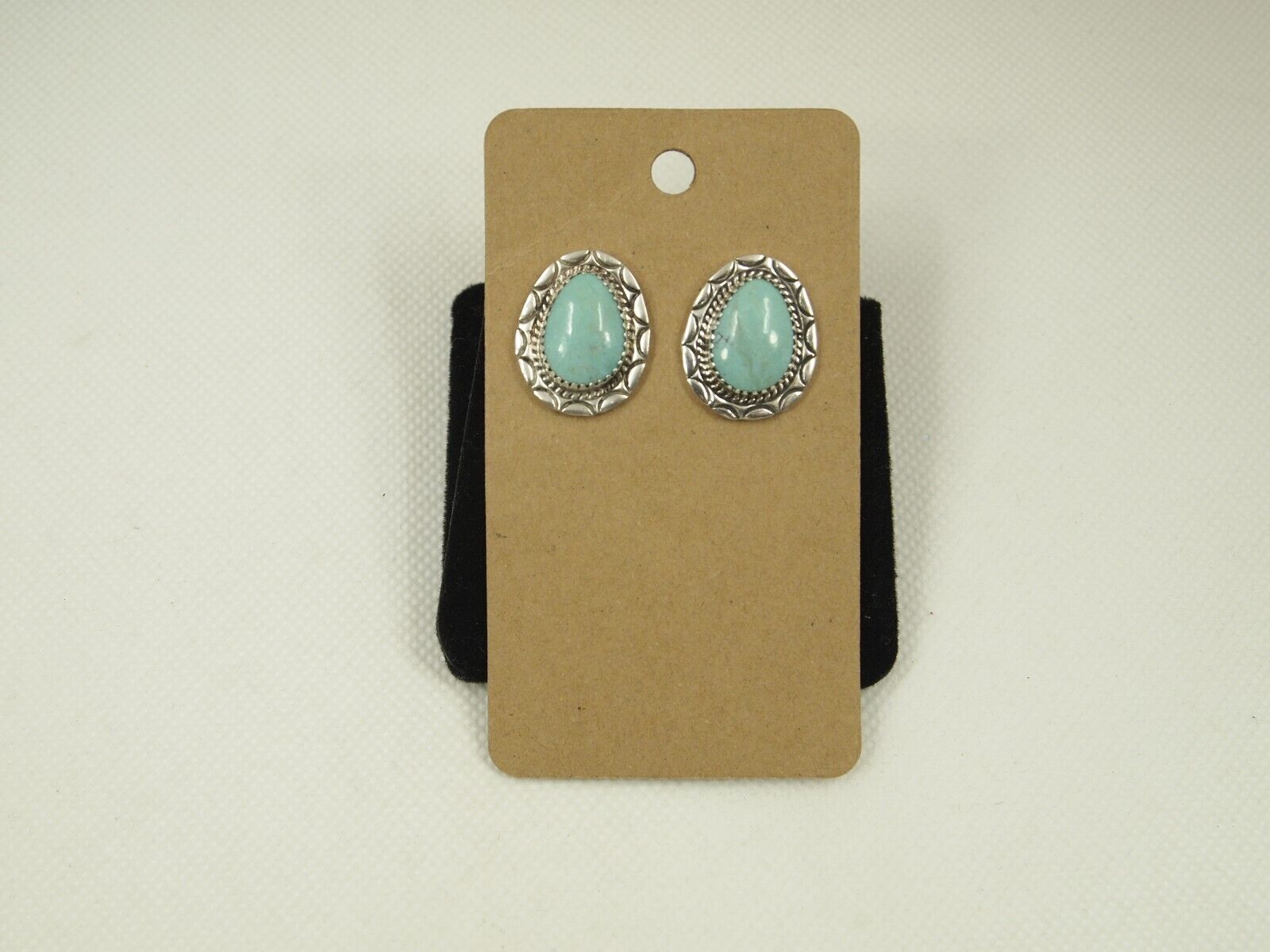 Navajo Benny Pinto BP Sterling Silver 925 & Turquoise Earrings