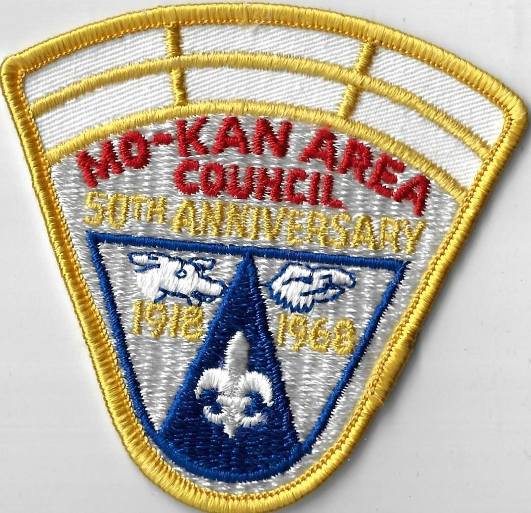 1918-1968 50th Anniversary Mo-Kan Area Council YEL Bdr. [X-1791]
