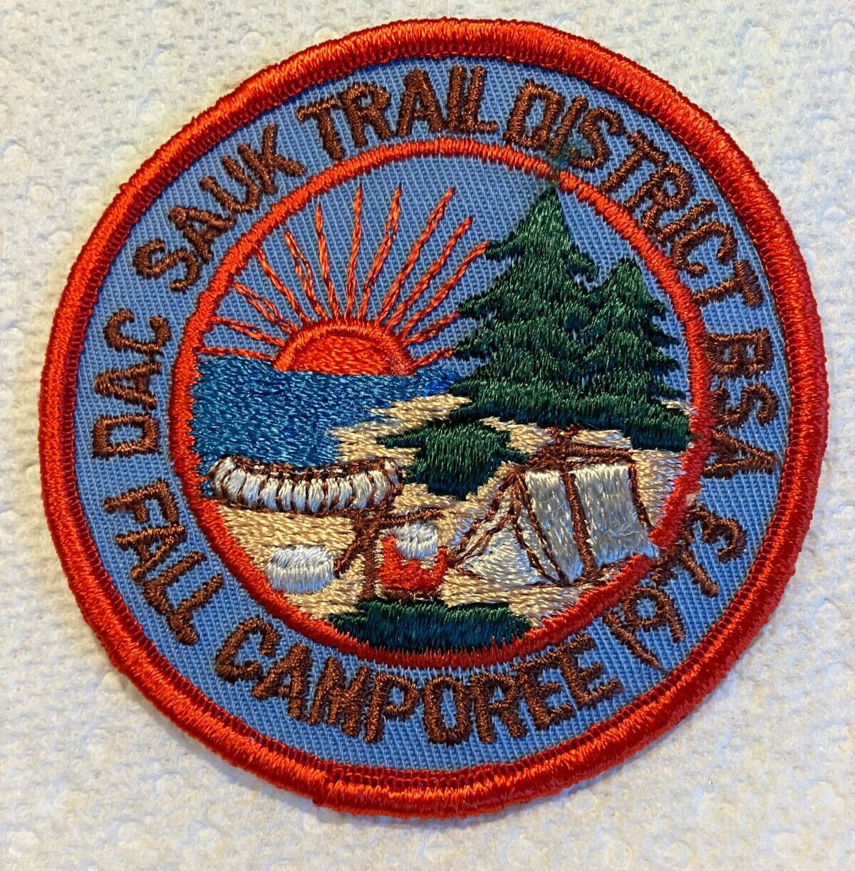 1973 DAC Sauk Trail District Fall Camporee Boy Scout BSA Twill Embroidery Patch