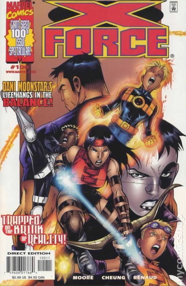 X-Force #100A Cheung White Border VG 2000 Stock Image Low Grade