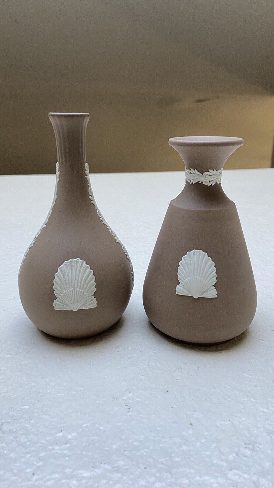 Wedgwood Jasperware Brown Taupe Vases