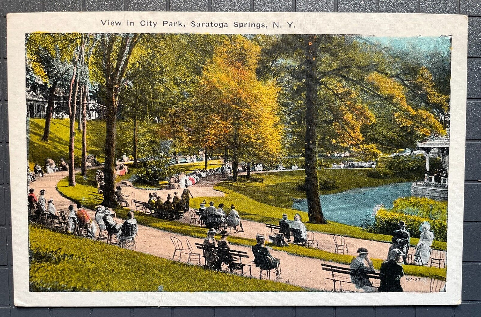 Vintage Postcard 1915-1930 City Park Saratoga Springs New York