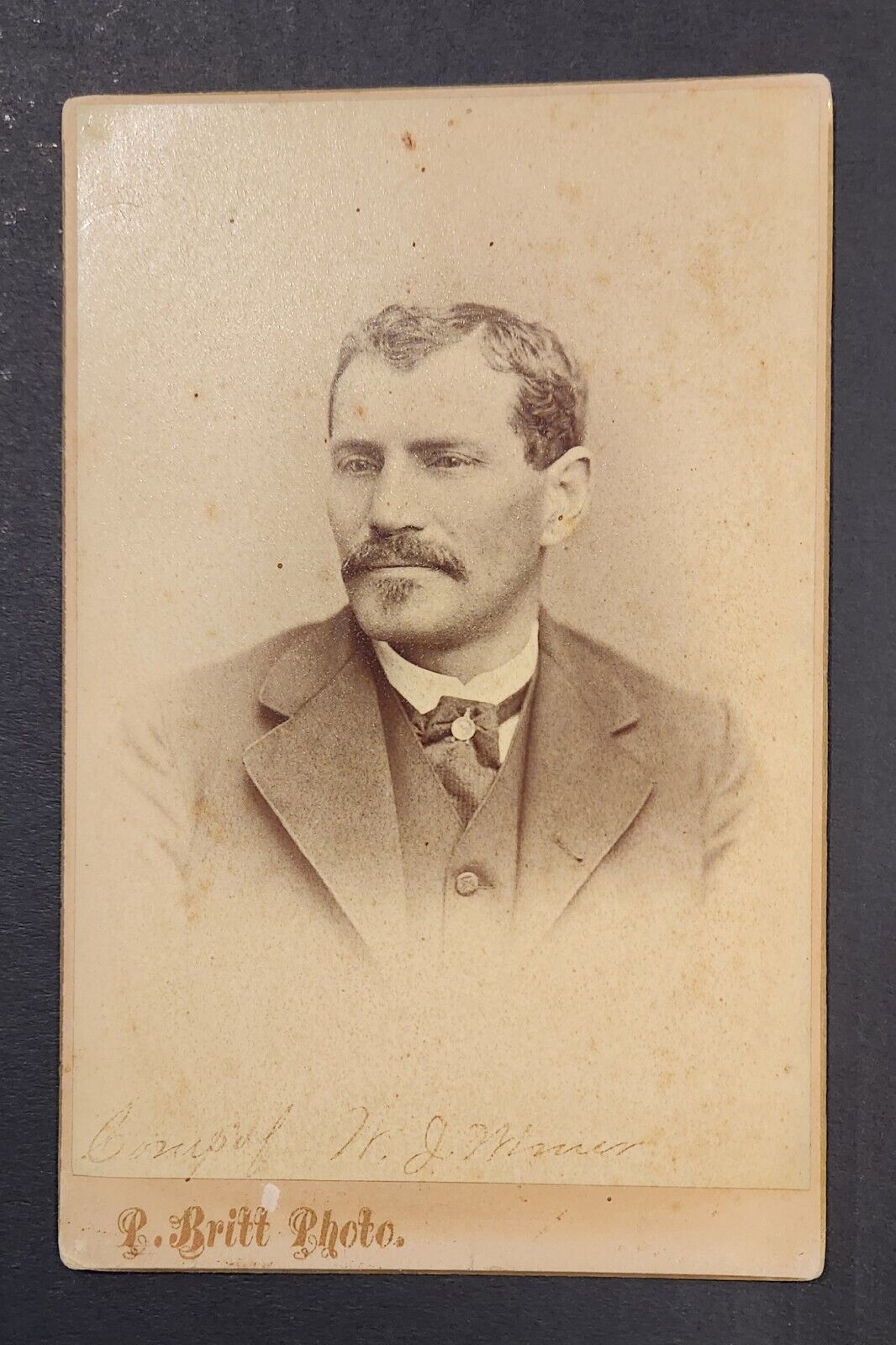 William J Wimer Oregon PETER BRITT Jacksonville OR c1880\'s Cabinet Card Photo