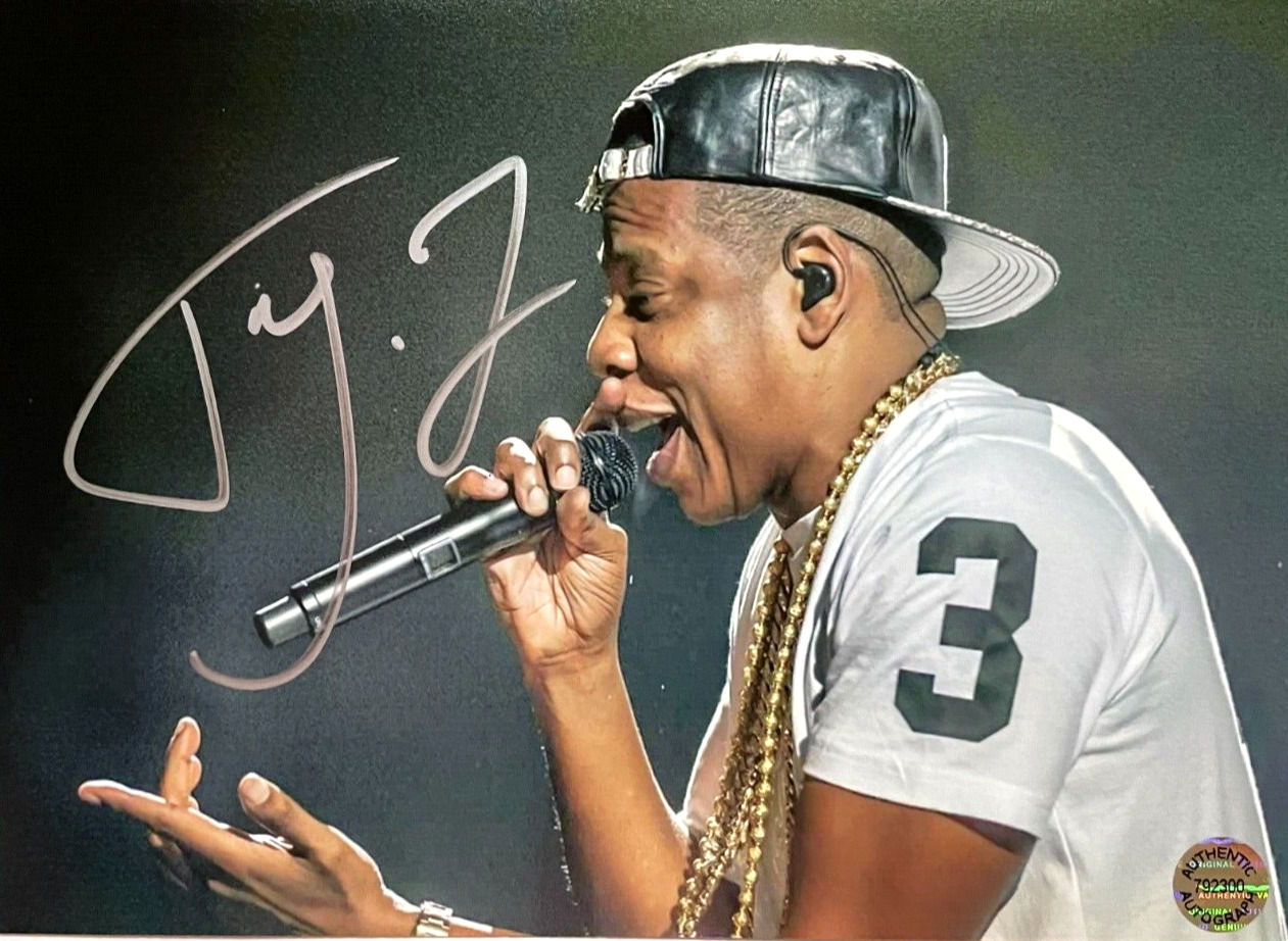 JAY-Z Hand-Signed 7x5 inch Color Photo Original Autograph with COA