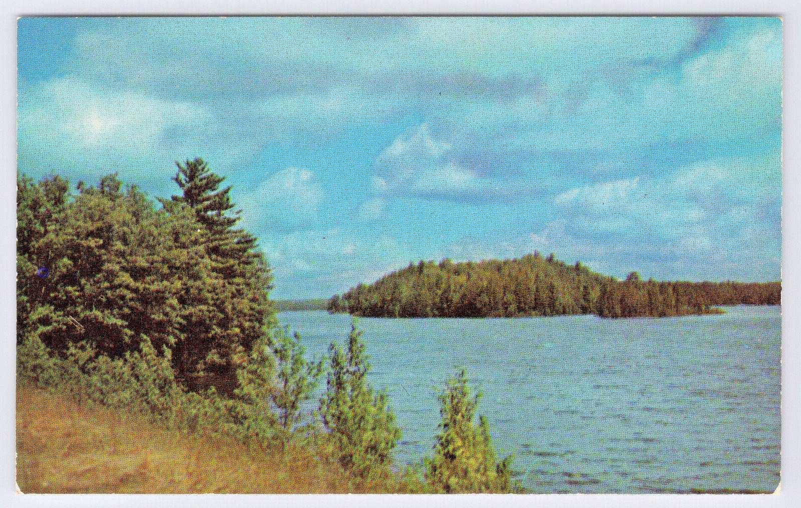 Postcard Luc Du Flambeau Wisconsin A Jewell Lake of the Northland Indian
