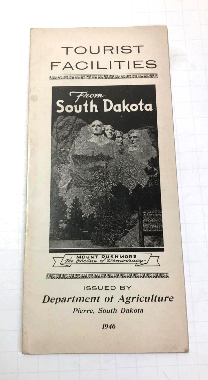 1946 South Dakota Tourist Facilities Brochure - Hotels Motels - Mt Rushmore