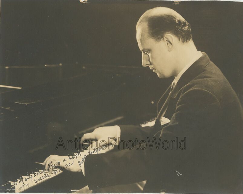 Boris Goldovsky Russian American conductor pianist antique signed photo