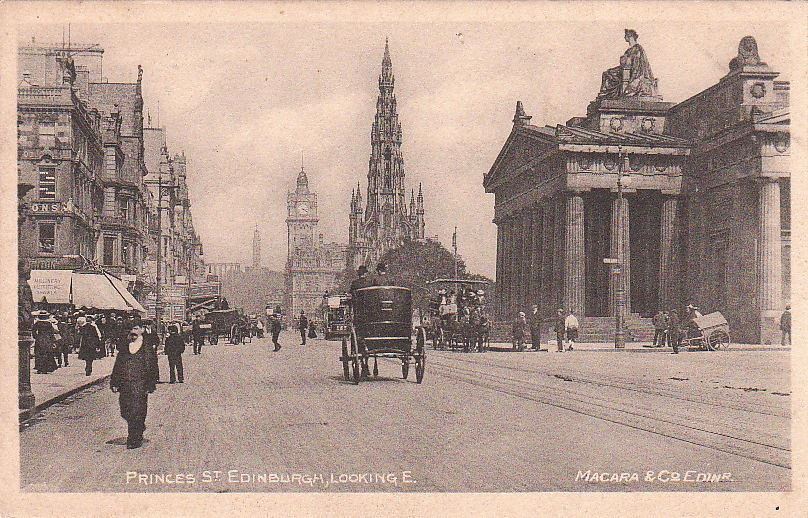 Postcard Princes St Edinburgh Looking East
