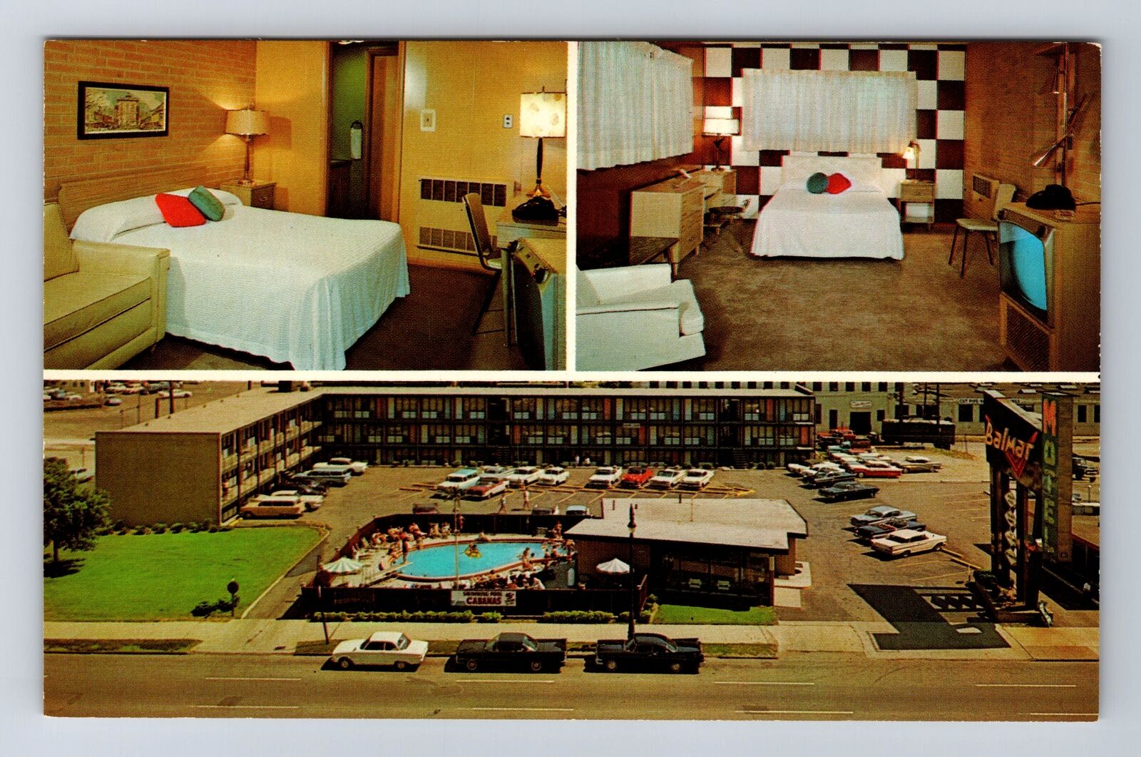 Detroit MI-Michigan, Balmat Motel, Advertisement, Antique, Vintage Postcard
