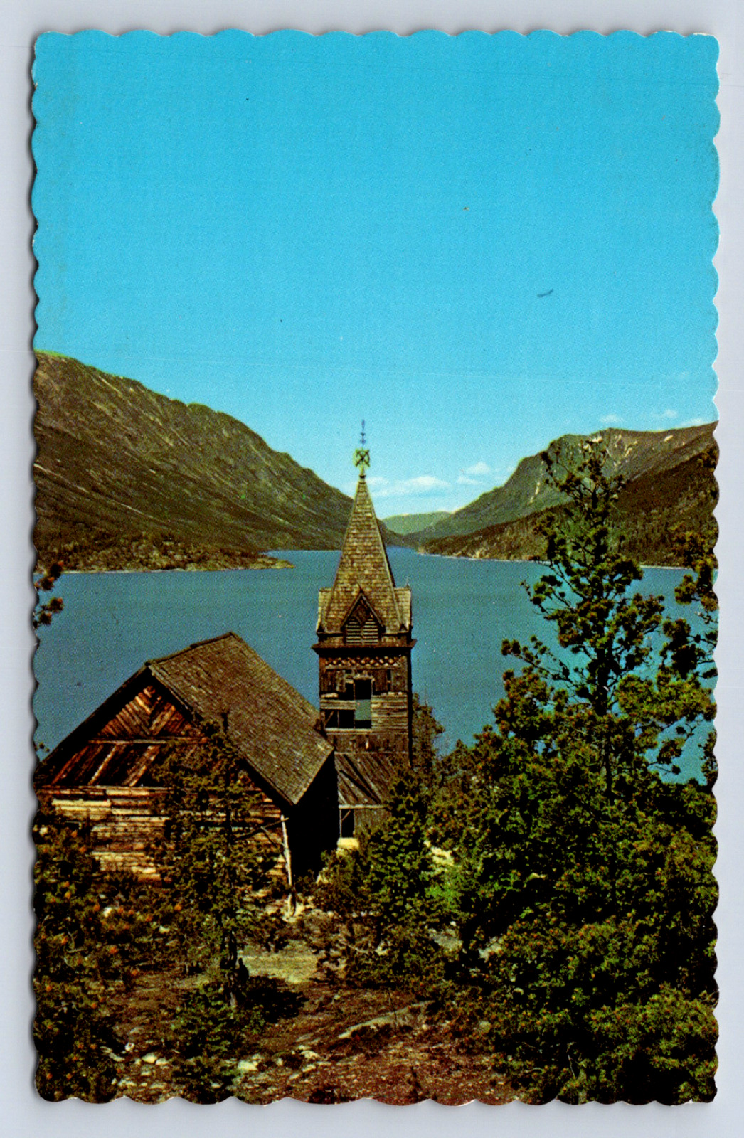 Vintage Postcard Old Bennett Church Lake Bennett