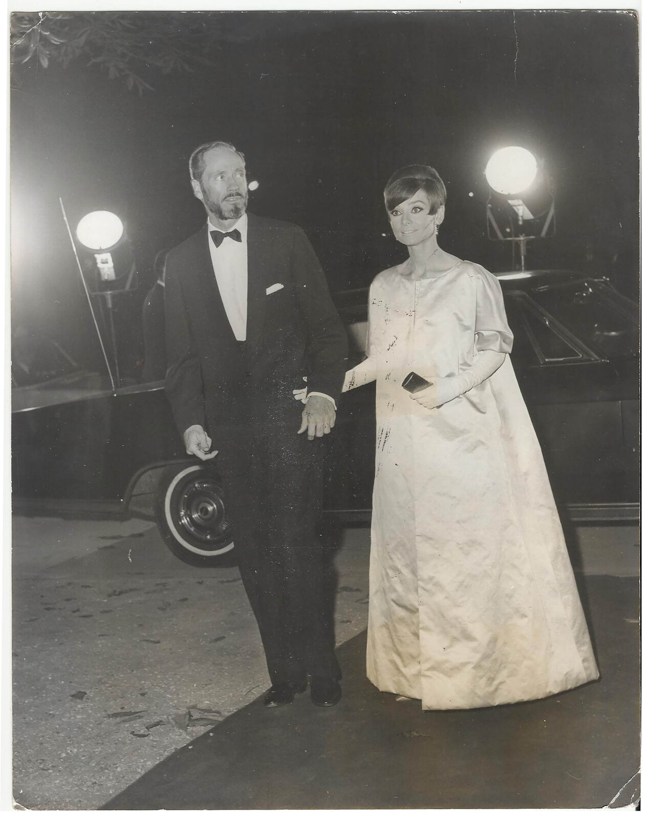 Audrey Hepburn-Mel Ferrer, Press Photo, Paris-Night of Cinema Gala, 1965