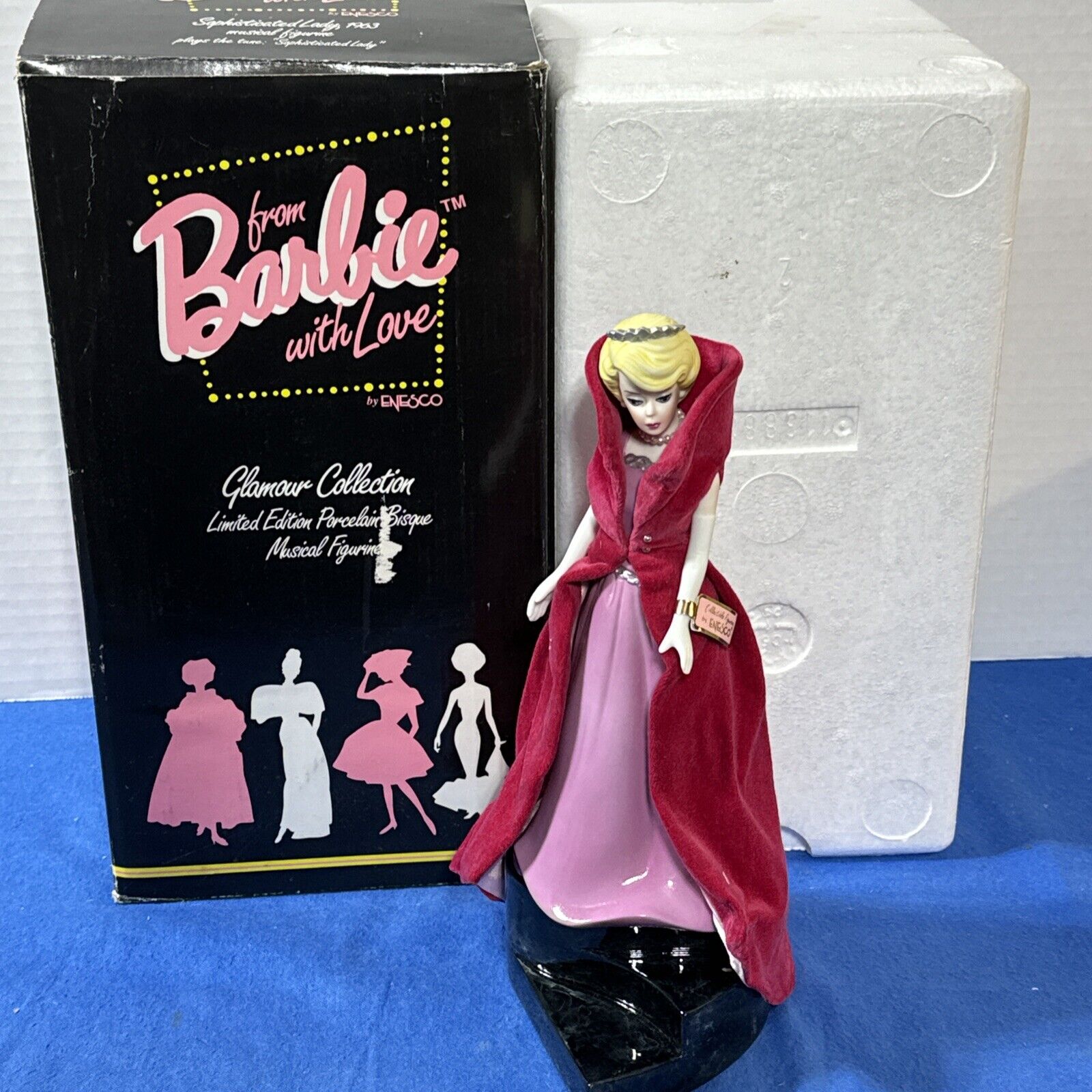 Enesco Barbie with Love Glamour Collection Sophisticated Lady Music Box 1963