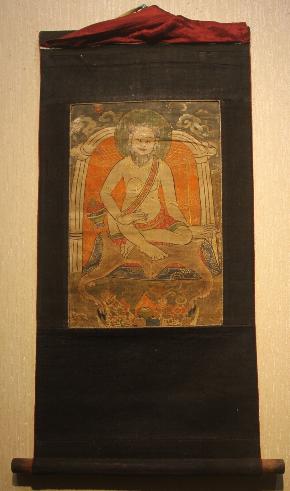 Real Rare Tibet 17th Century Old Antique Buddhist Thangka Tangka \