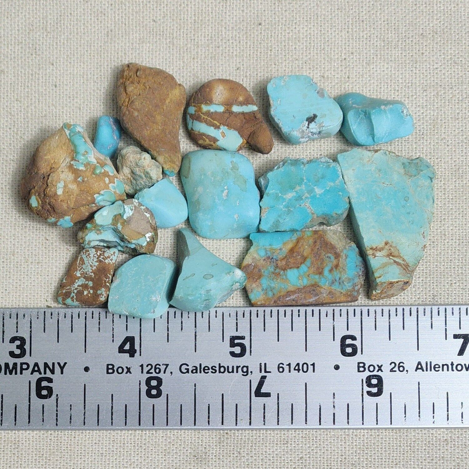 Natural Blue Old Southwest Turquoise Rough Stone Gem 55 Gram Lot 34-15