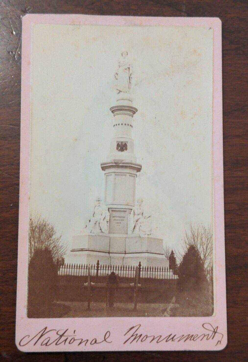 Gettysburg National Monument Mumper Photo CDV Civil War Antique Carte de Visite 