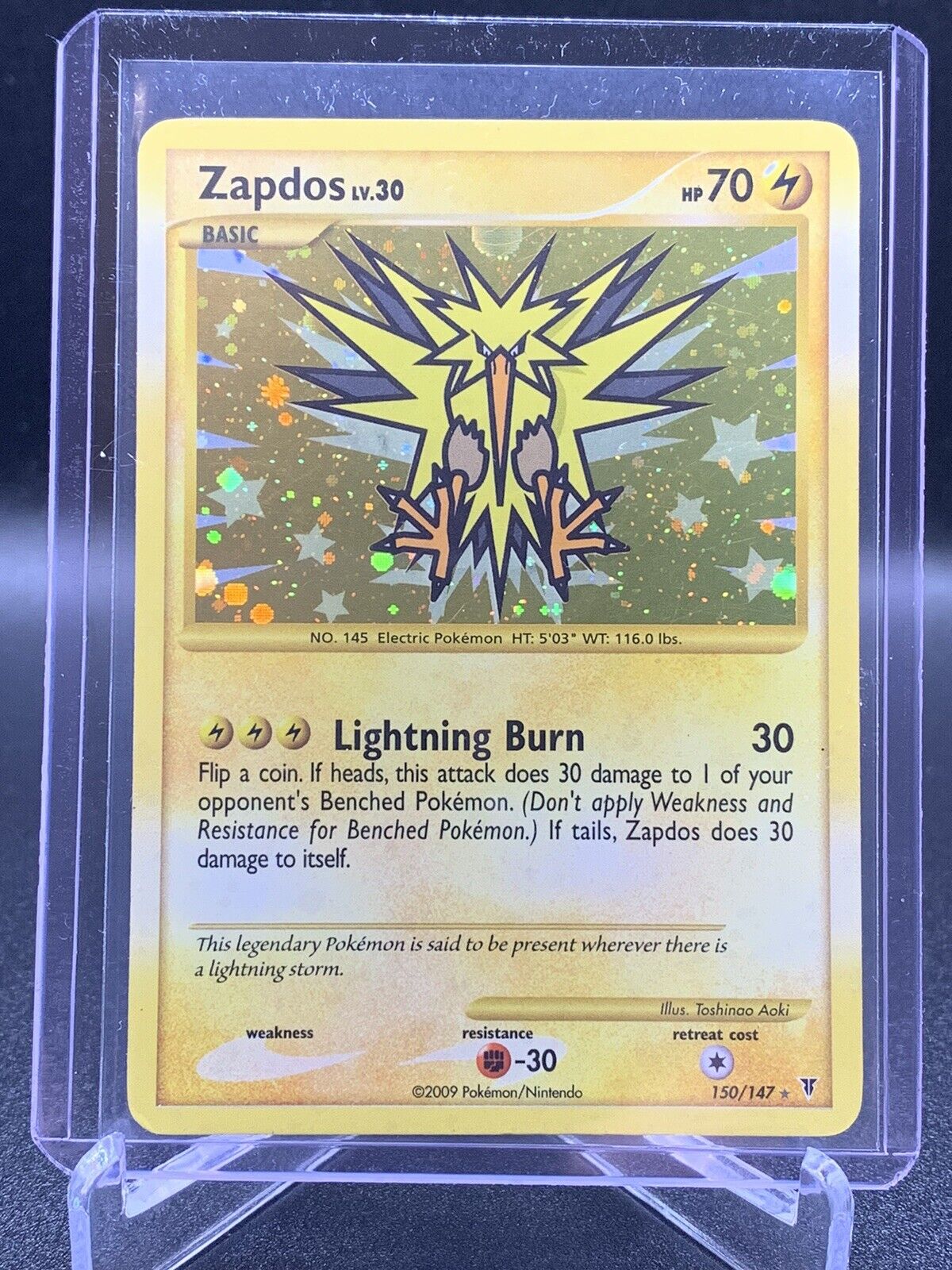 Zapdos 150/147 Holo Secret Rare Supreme Victors Single Rare Pokemon