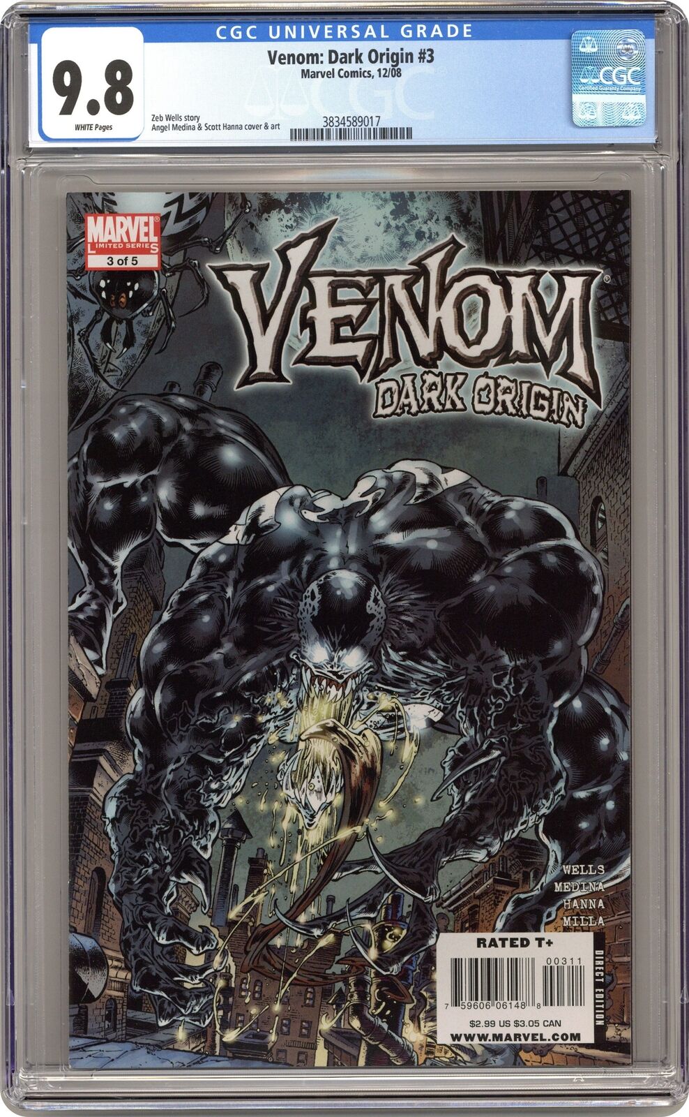 Venom Dark Origin #3 CGC 9.8 2008 3834589017