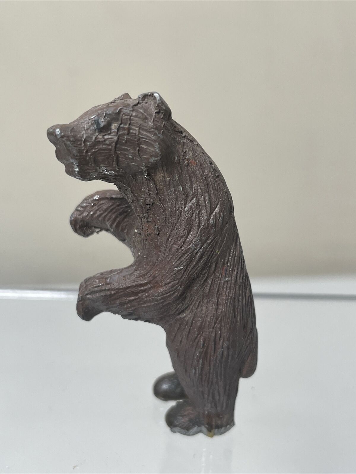 Vintage Antique Metal Standing Bear Figurine Figure