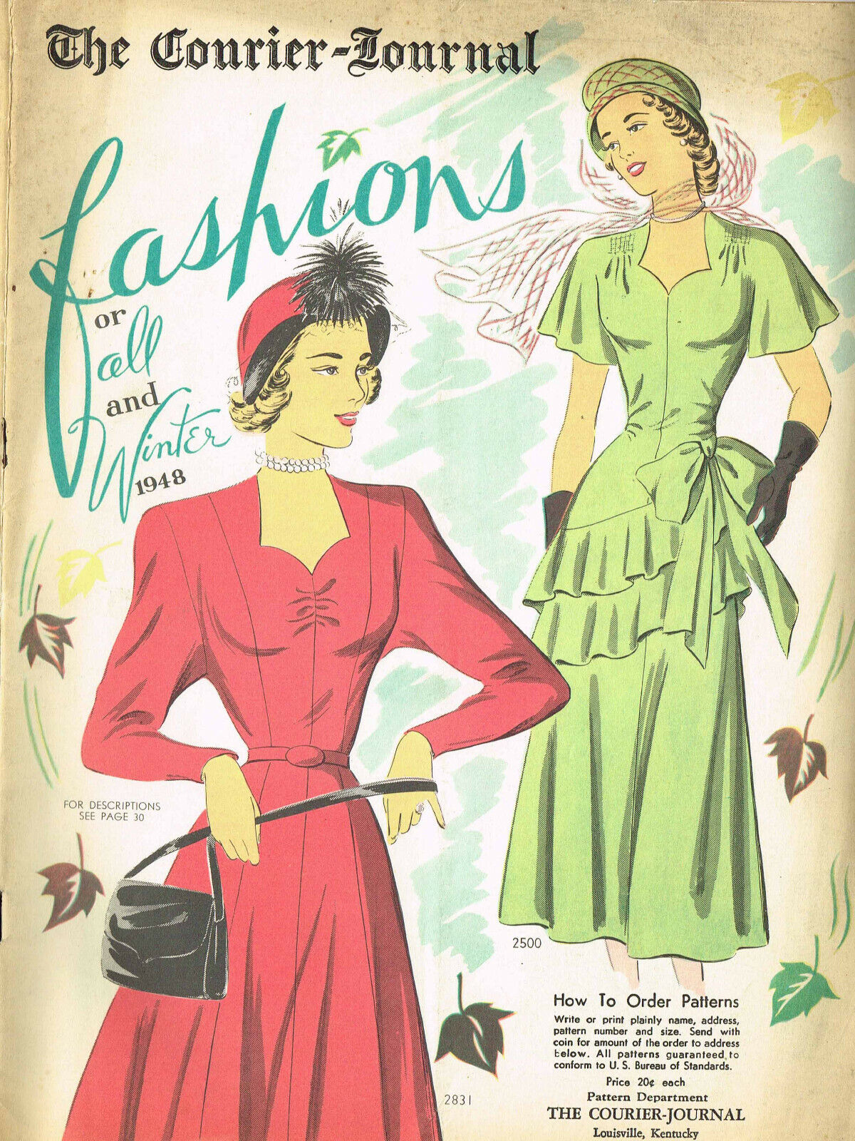 1940s Rare 1948 Vintage Mail Order Sewing Pattern Catalog 40pg Ebook on CD