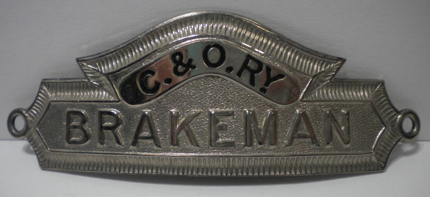 Vintage Chesapeake & Ohio RY C&O RY Brakeman Hat Badge Train Employee Railroad