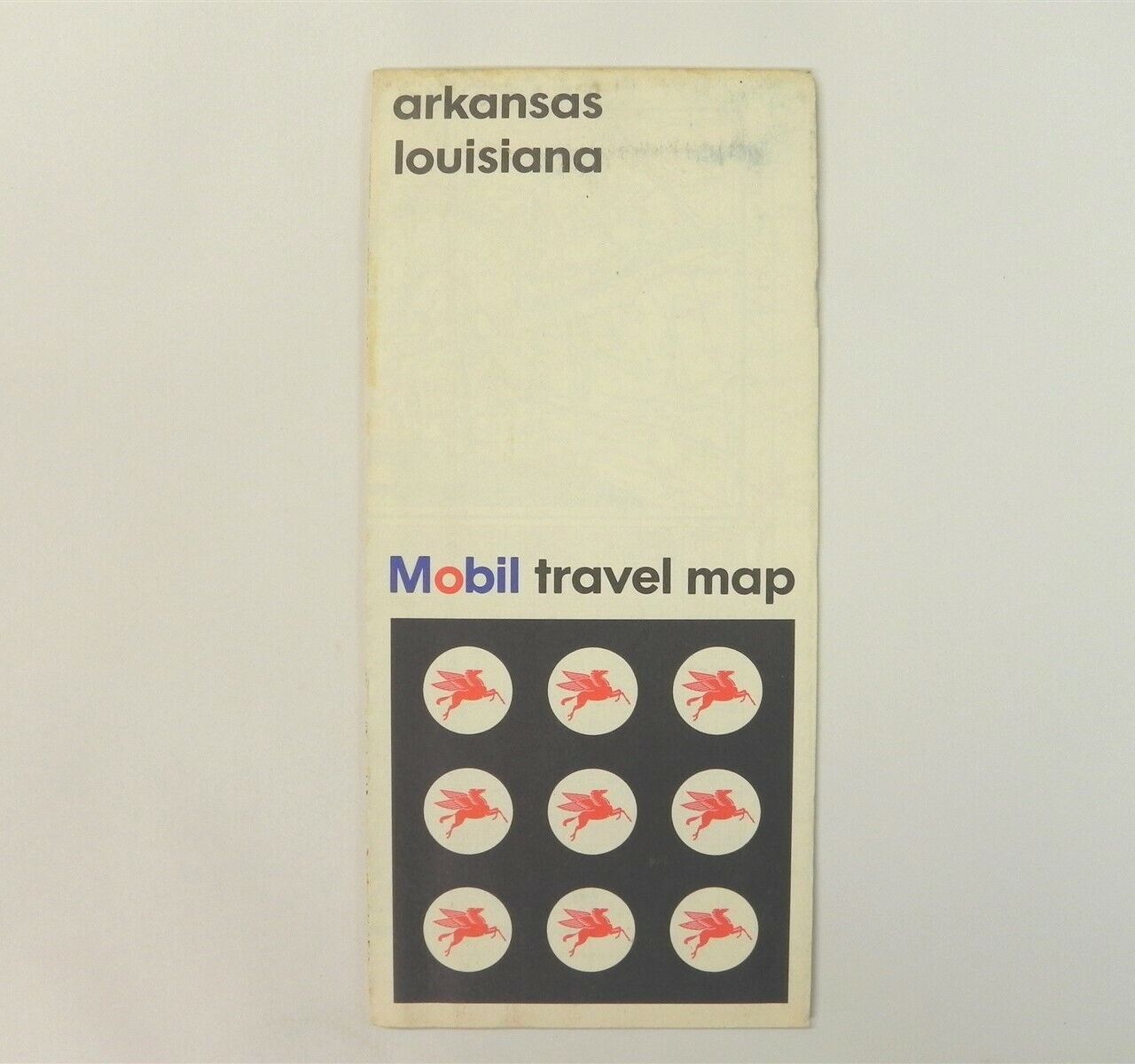 1966 ARKANSAS, LOUISIANA MOBIL TRAVEL MAP | MOBIL *GOOD CONDITION*
