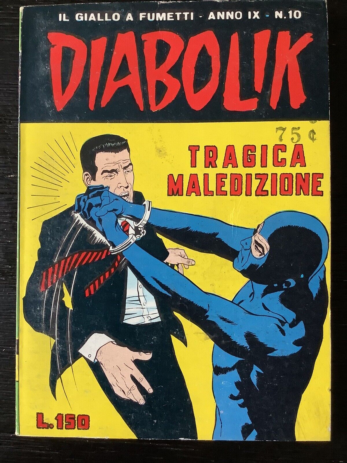 Diabolik Tragic Curse #10 Italian 1970 Astorina Digest Size Comic