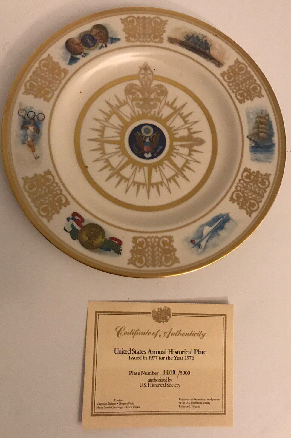 1976 Annual US Historical Collectible Plate New in Original Box 1409/5000