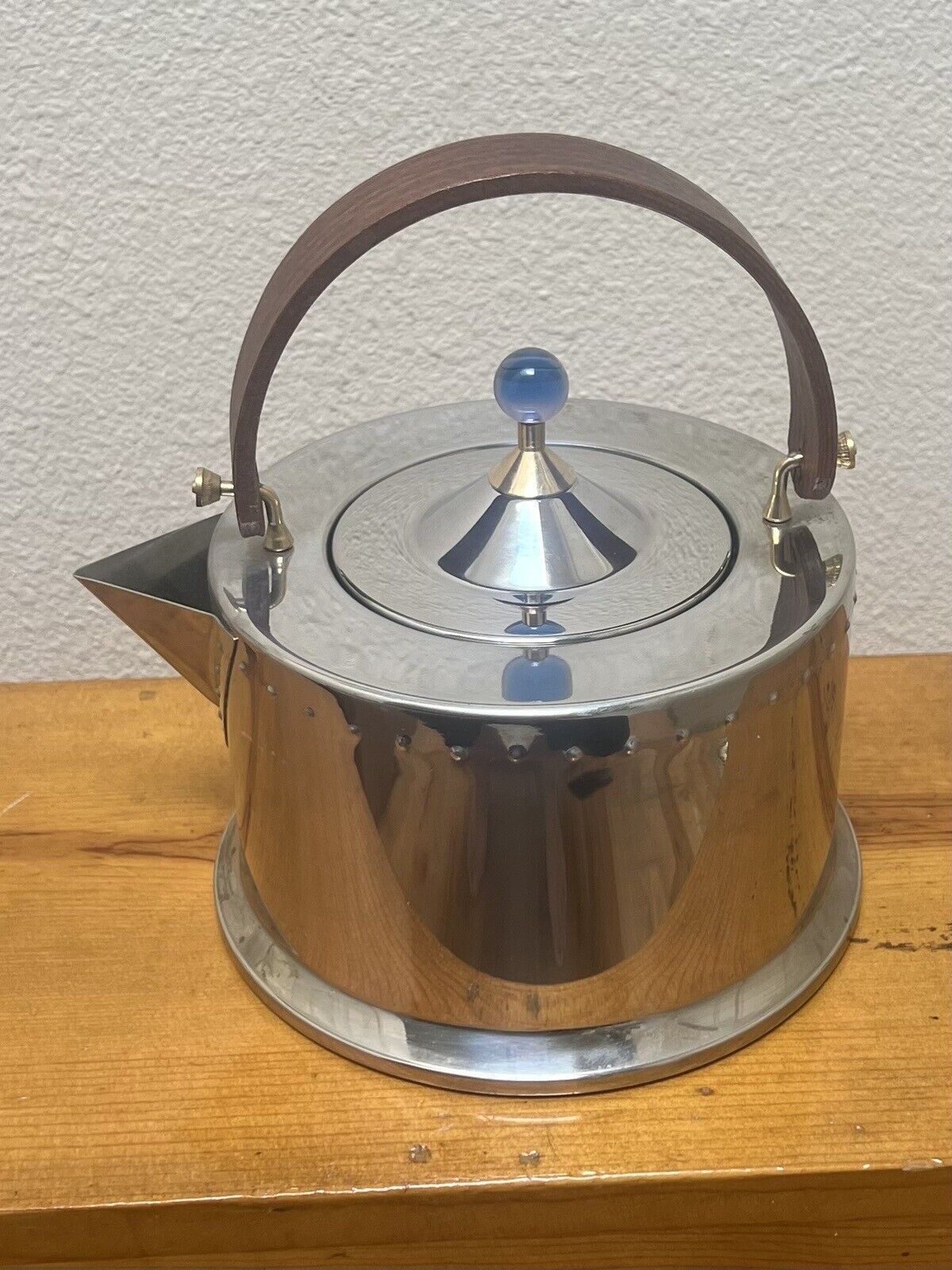 Mid Century Modern Bodum C Jorgensen 18/10 Stainless Steel Teapot Kettle Teak