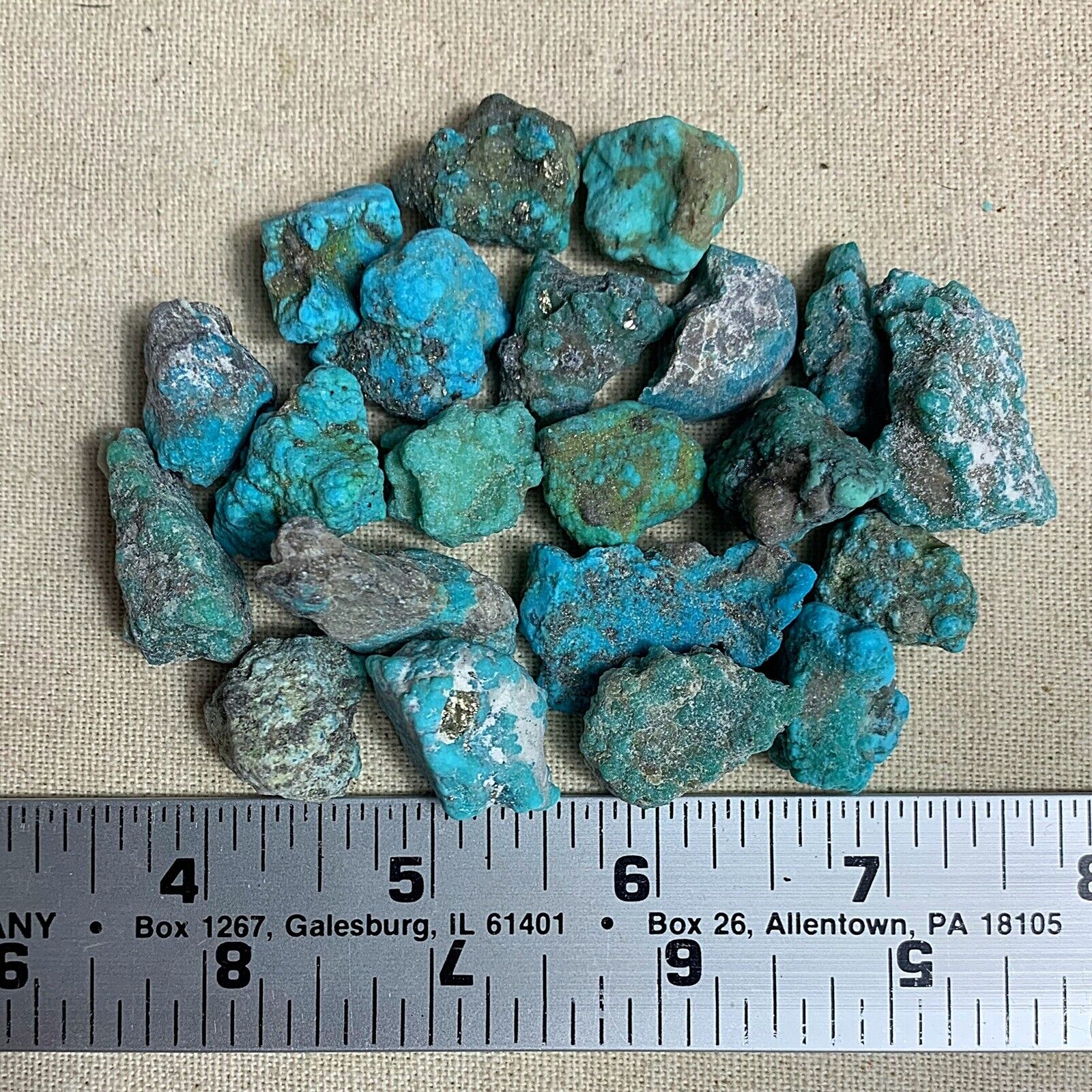 Blue Campitos Turquoise Rough Stone Nugget Slab Gem 100 Gram Lot 26-10