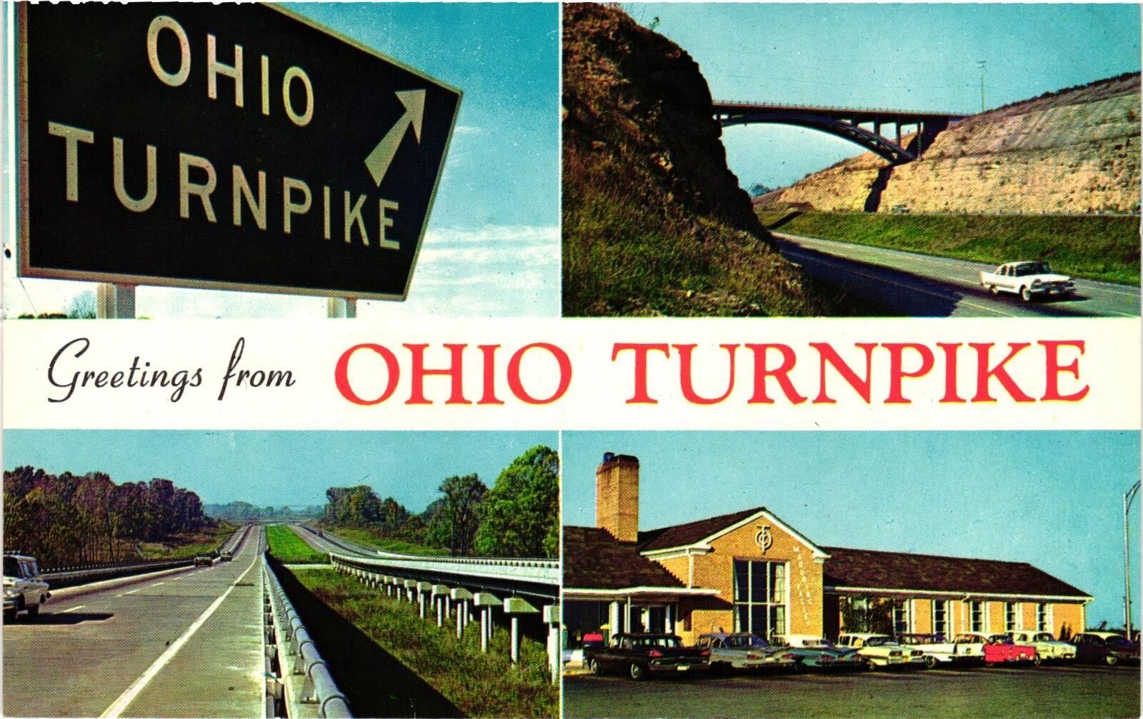 Vintage Postcard- Ohio Turnpike, OH 1960s