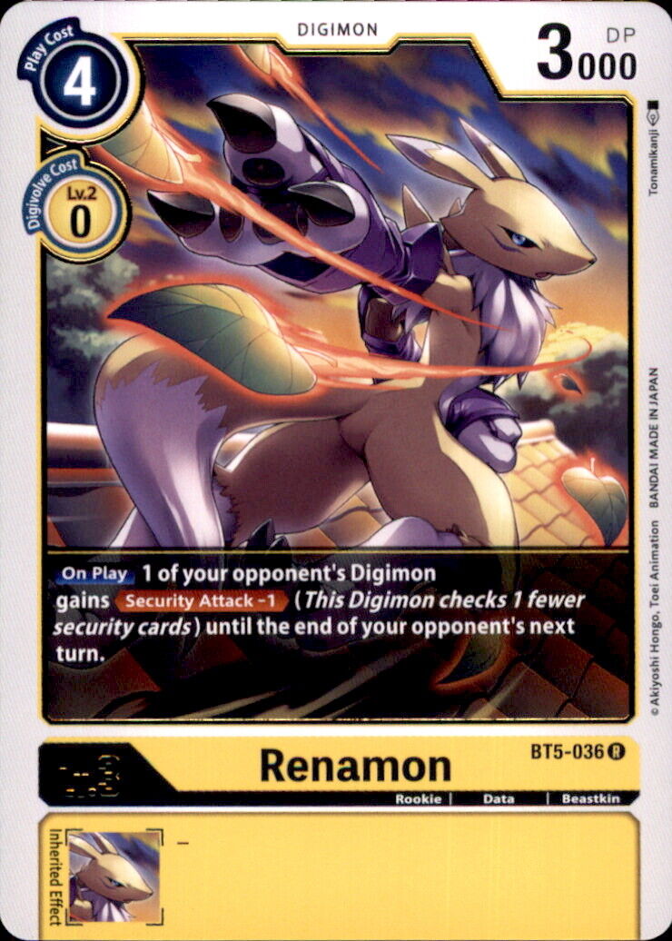 Digimon BT5-036 - Renamon - Rare