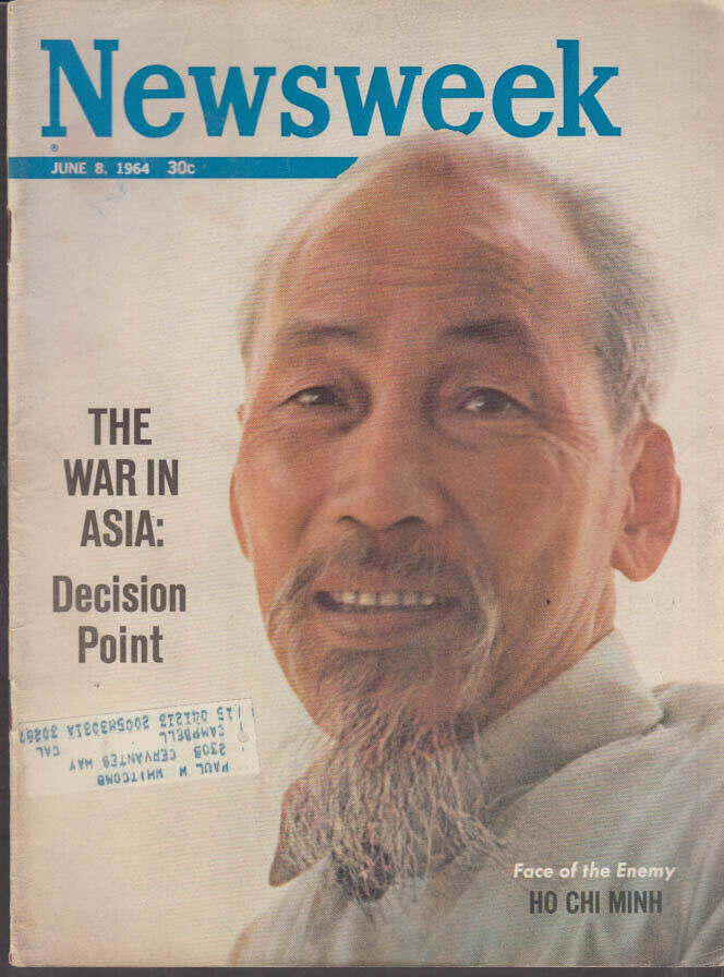 NEWSWEEK 6/8 1964 War in Asia Ho Chi Minh; D-Day 1944; Jobs for Blacks