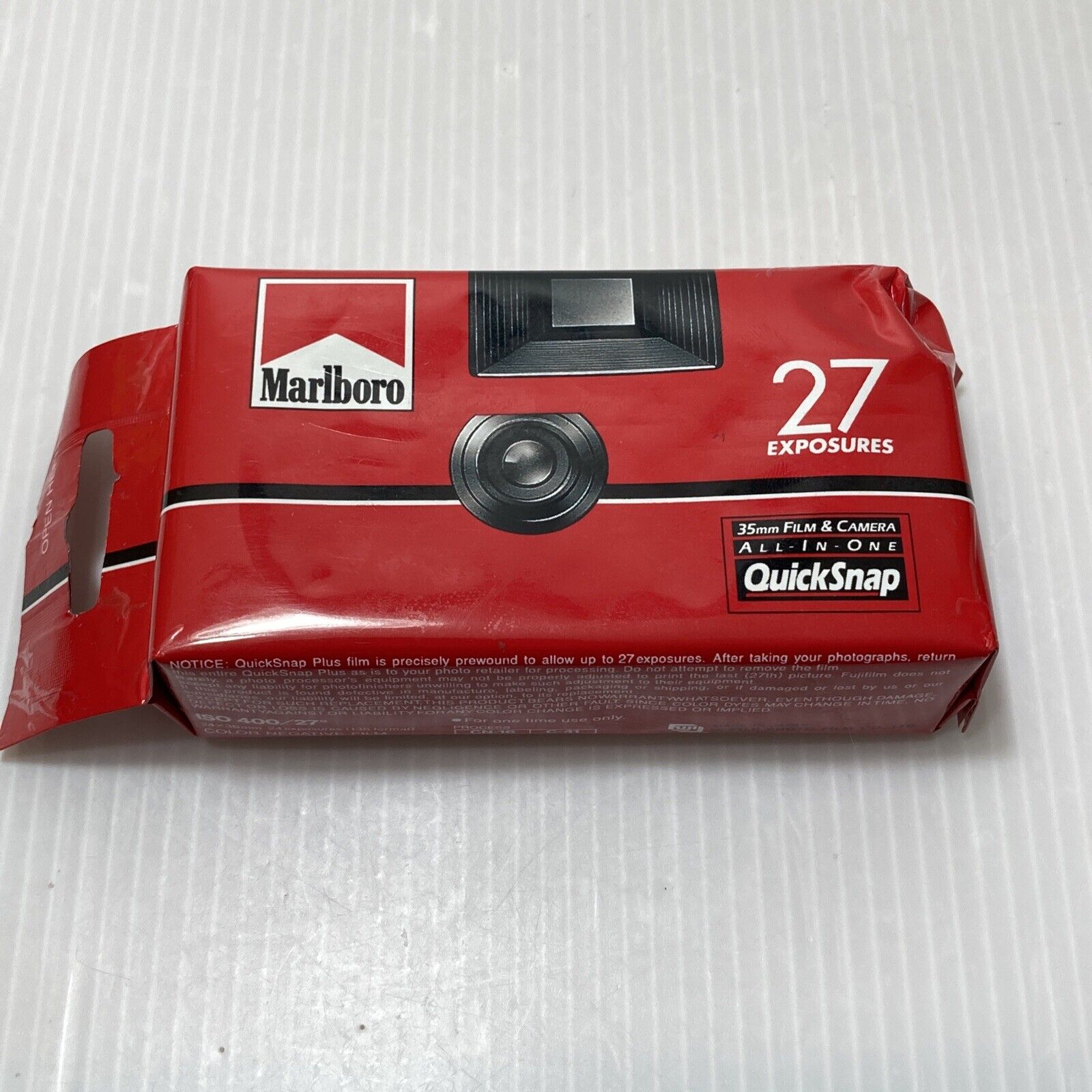 Vintage Marlboro 35mm Film Camera, 27 Exposures, QuickSnap, 06-97 Date Sealed