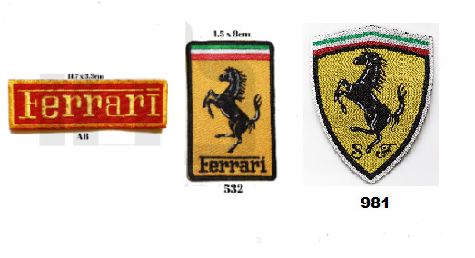 Sports Car Luxury Ferrari Performance Embroidered Iron/Sew on Patch Badge Jeans