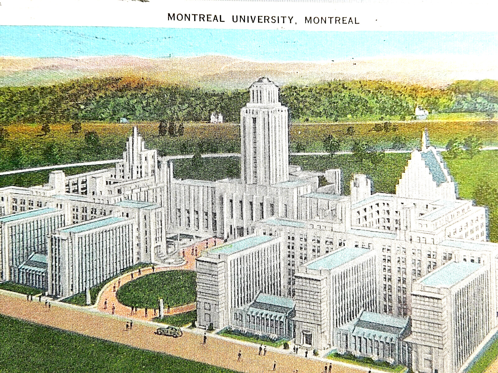 Postcard Montreal University Quebec Canada Vtg 1950 Div Back Posted Architecture