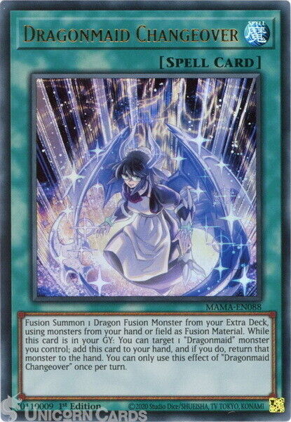 MAMA-EN088 Dragonmaid Changeover :: Ultra Rare 1st Edition Mint YuGiOh Card