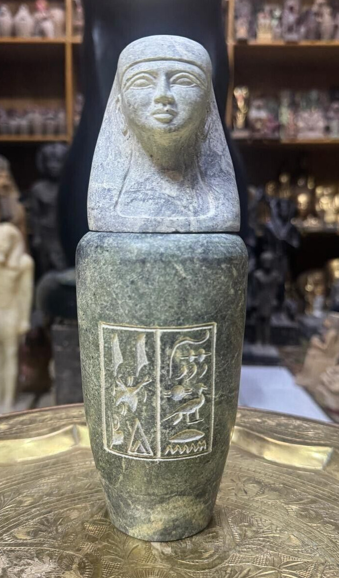 RARE ANCIENT EGYPTIAN ANTIQUITIES Figure Unique Of Imsety One Of Sons God Horus
