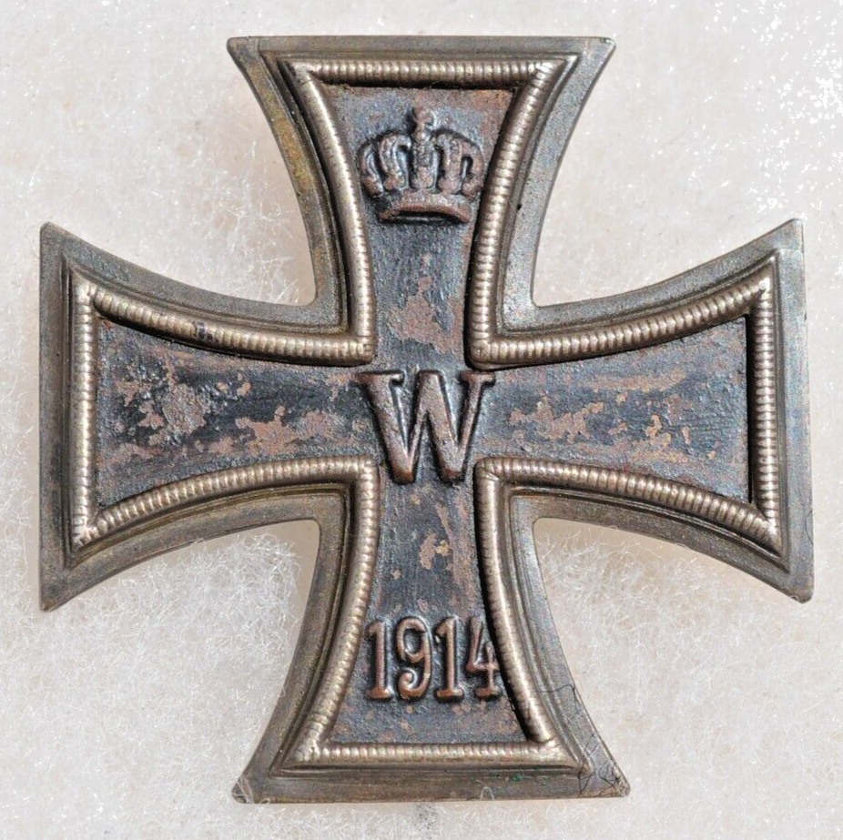 WW1 IMPERIAL GERMANY CROSS MEDAL BADGE 1ST CLASS MARKED 800 (SILVER) ORIGINAL