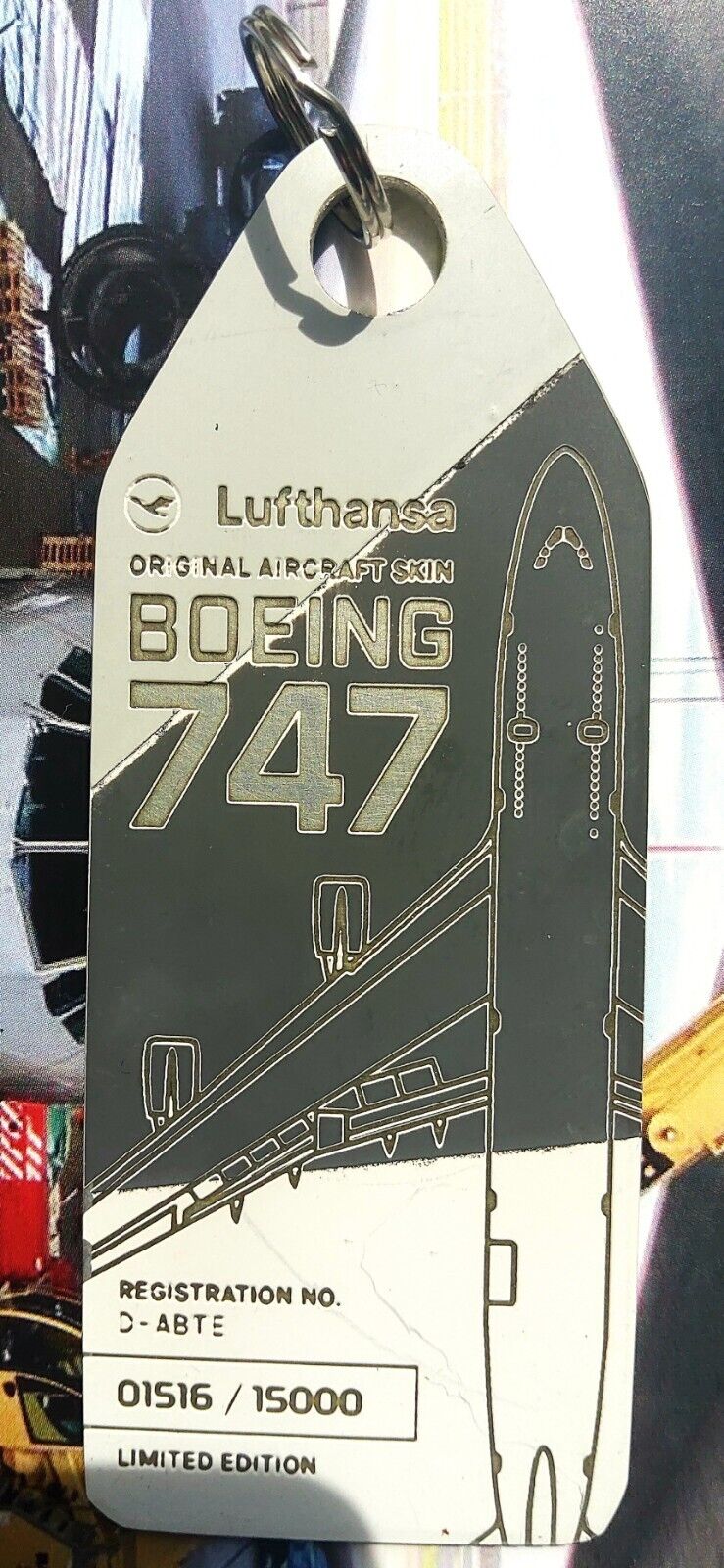 Aviationtag Lufthansa 747 Abte Tri Colour star alliance