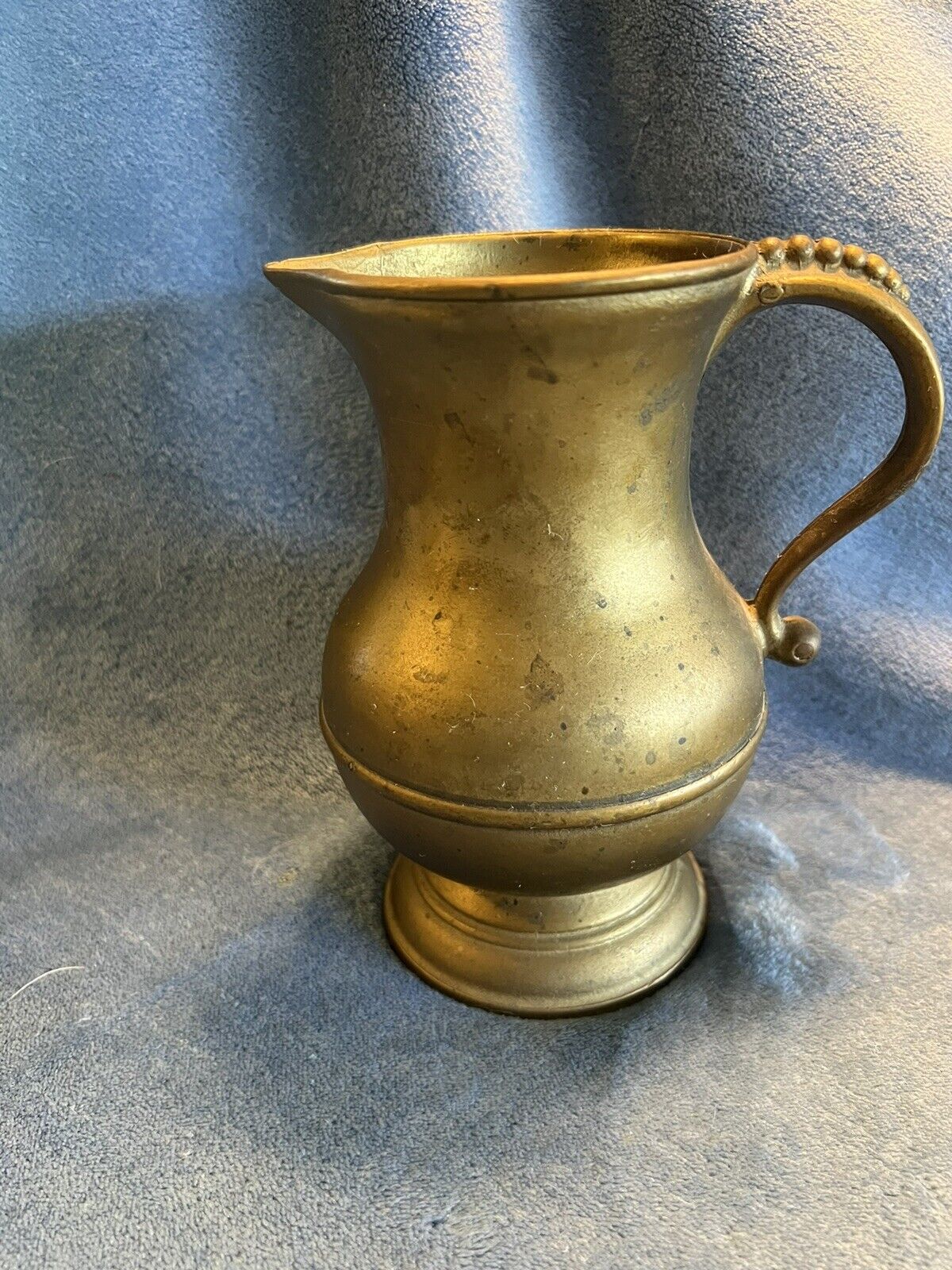 Vintage brass jug with handle 60s Mid Century