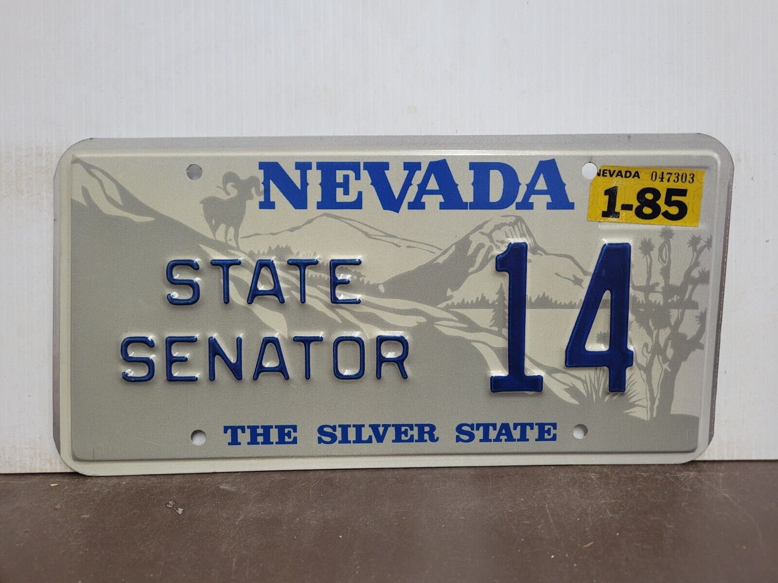 1985 Nevada STATE SENATOR  License Plate Tag POLITICAL