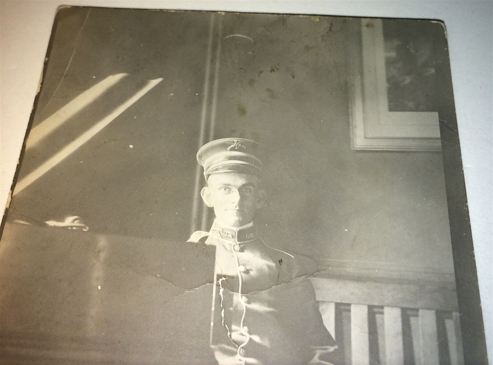 Antique American Military Soldier, C.1908 Uniform Real Photo Postcard RPPC US