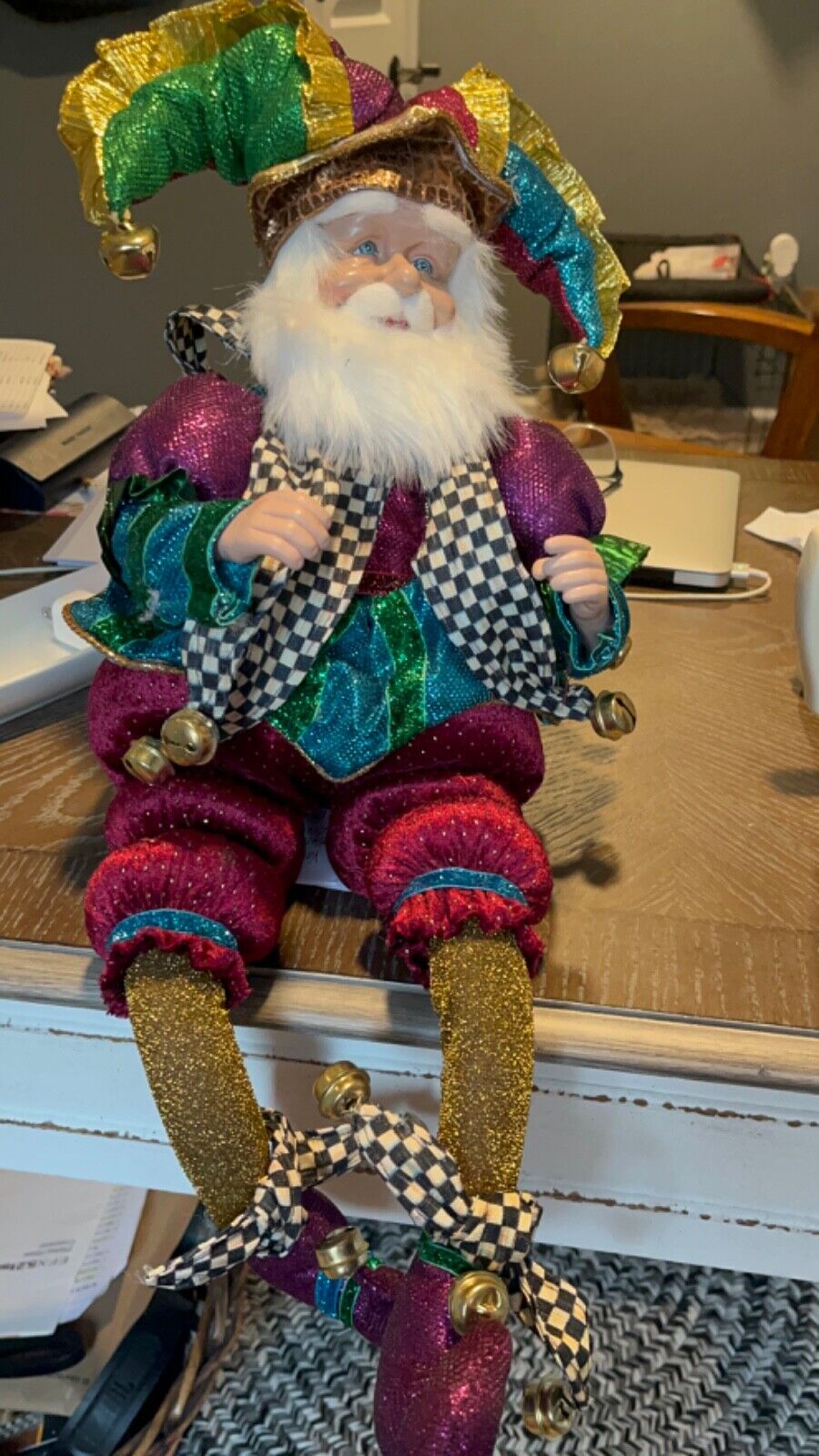 MacKenzie Childs Jester Santa (Retired)
