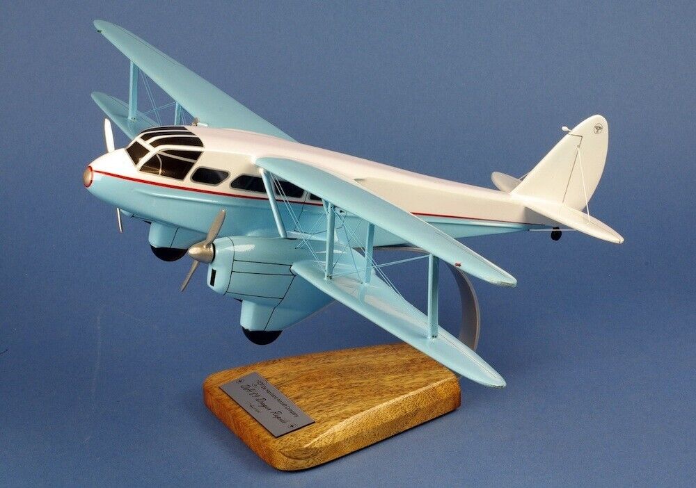De Havilland DH.89 Dragon Rapide Desk Top Display Wood Model 1/55 AV Airplane
