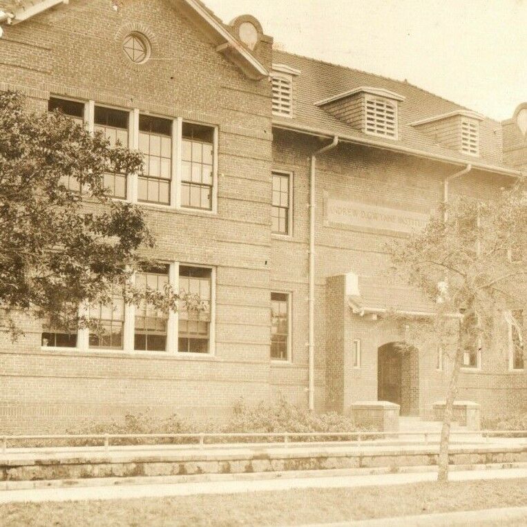 c.1911 Andrew D. Gwynne Institute RPPC Fort Myers Florida Lee Co. School Board