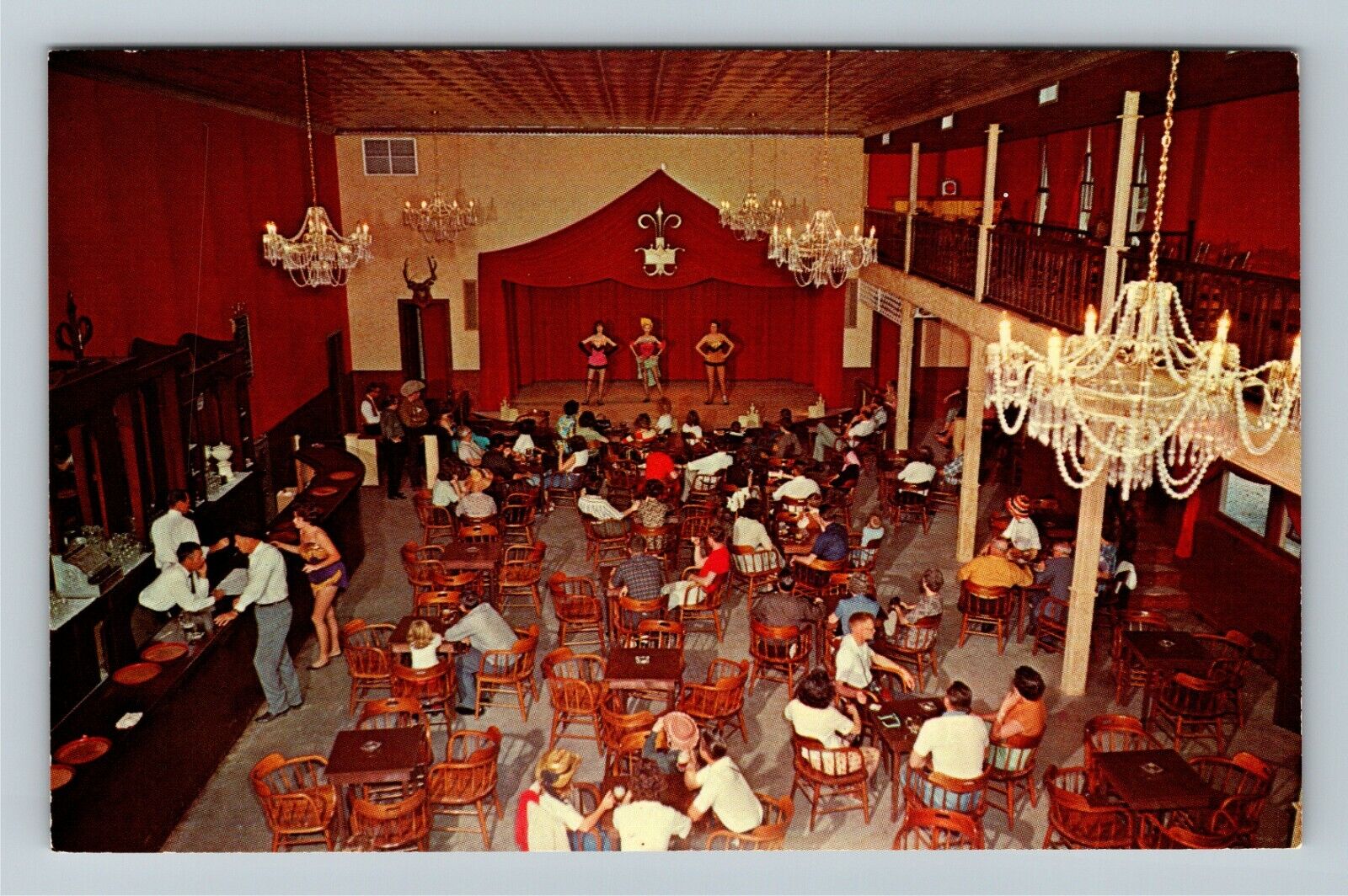 Silver Springs FL-Florida, Palace Saloon Theater, Can-Can Girls Vintage Postcard